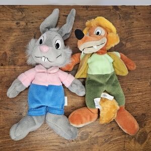 Disneyland Disney World Brer Rabbit And Brer Fox Beanie Plush Splash Mountain